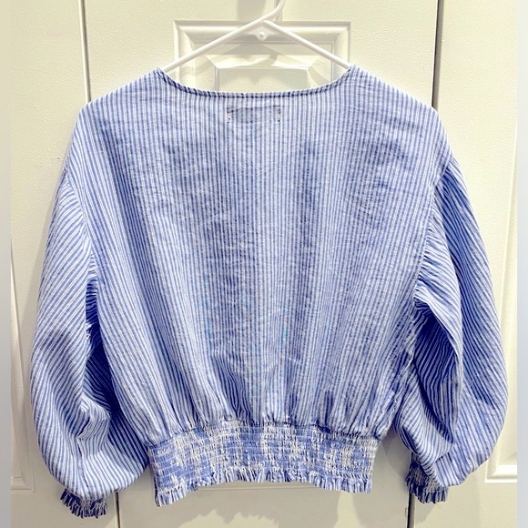 Small Floral embroidered striped top - Picture 2 of 2